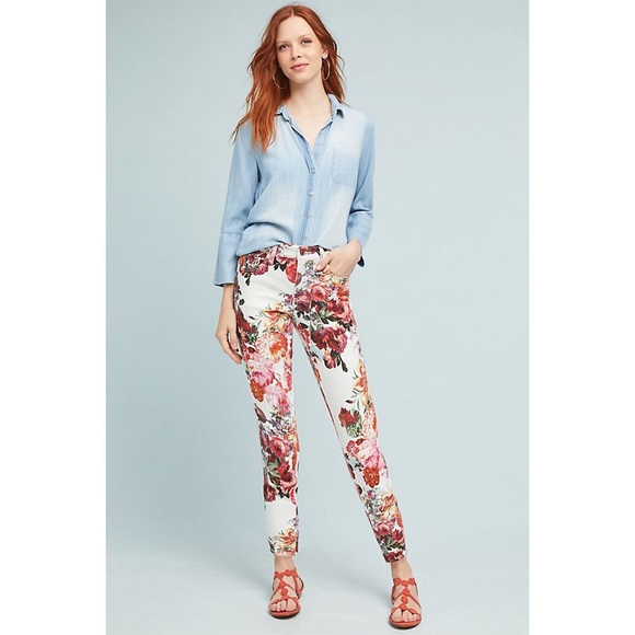 Pilcro and the Letterpress Denim - Pilcro and the Letterpress Floral Skinny Jeans